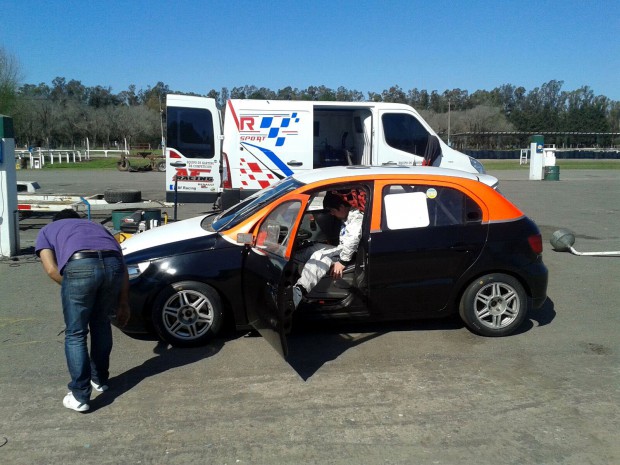 Preparativos en pista